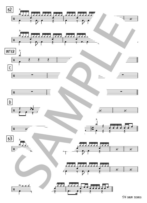 I LOVE...【かんたんバージョン】 (Official髭男dism) / ドラム 初〜中級 - サンプル譜面 2/3