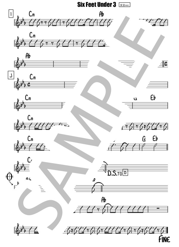 SIX FEET UNDER【リードシート / マスター譜】 (coldrain) / その他 その他 - サンプル譜面 3/5