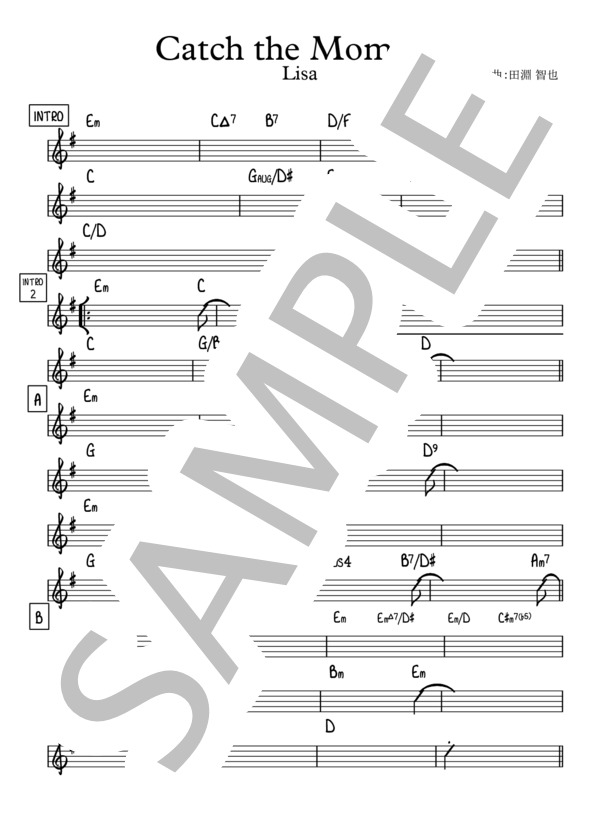 CATCH THE MOMENT【リードシート / マスター譜】 (LiSA) / その他 その他 - サンプル譜面 1/5
