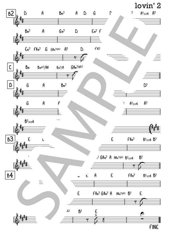 Lovin'【リードシート / マスター譜】 (Mrs.GREENAPPLE) / その他 その他 - サンプル譜面 2/2
