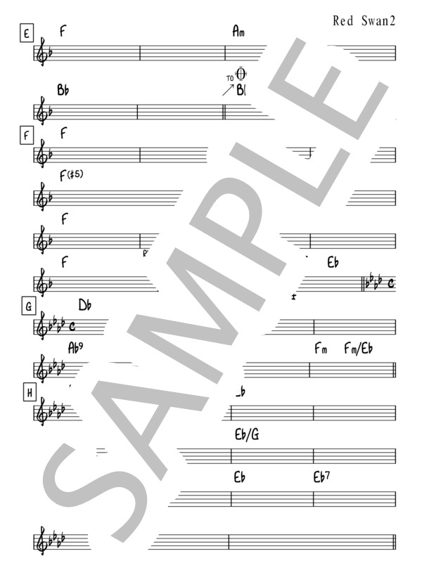 Red Swan【リードシート / マスター譜】 (hyde) / その他 その他 - サンプル譜面 2/3