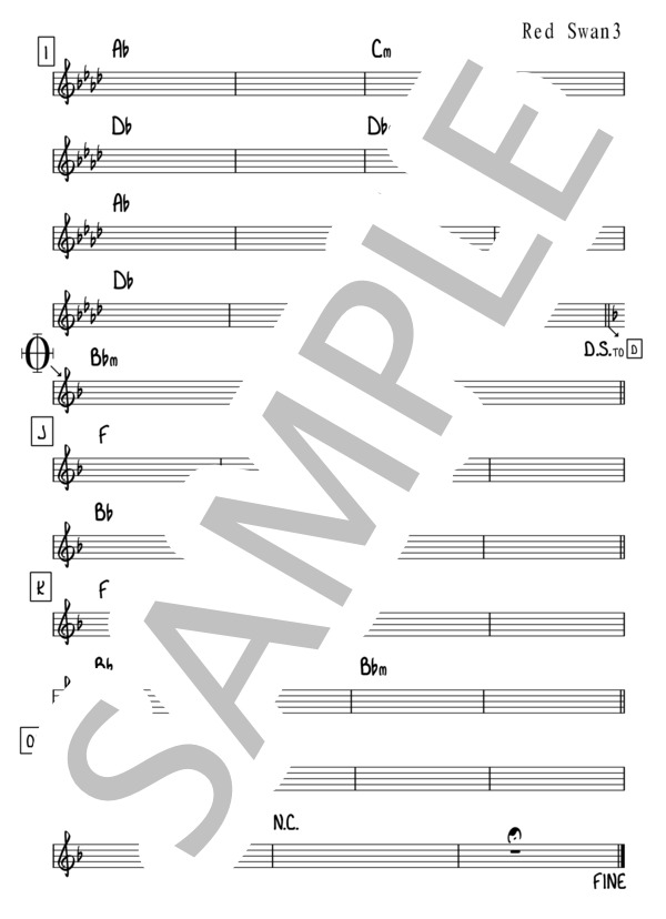 Red Swan【リードシート / マスター譜】 (hyde) / その他 その他 - サンプル譜面 3/3