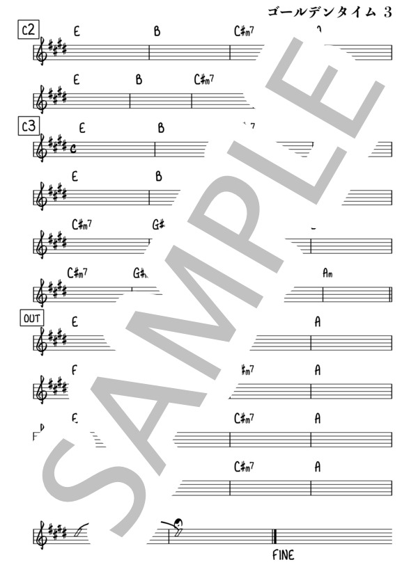 ゴールデンタイム【リードシート / マスター譜】 (フジファブリック) / その他 その他 - サンプル譜面 3/3