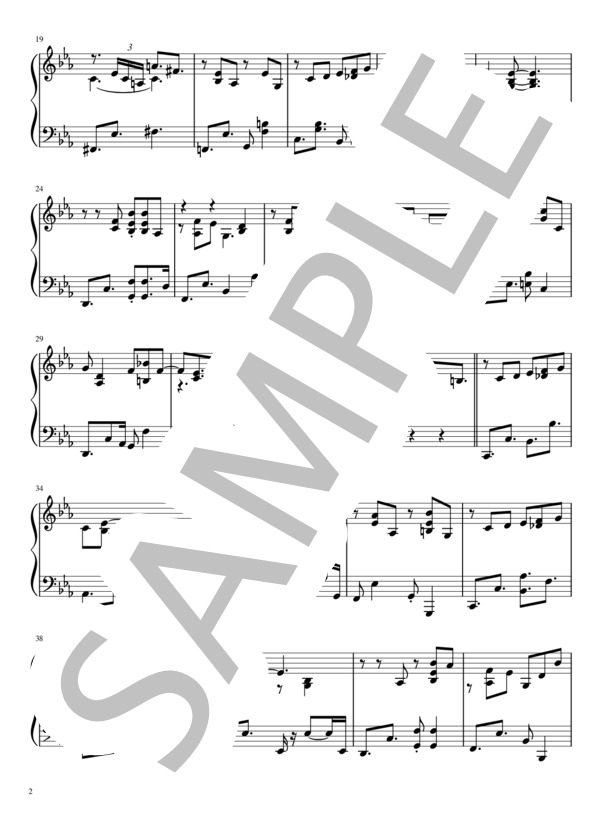 TOKYO (椎名 林檎) / ピアノソロ 上級 - サンプル譜面 2/5