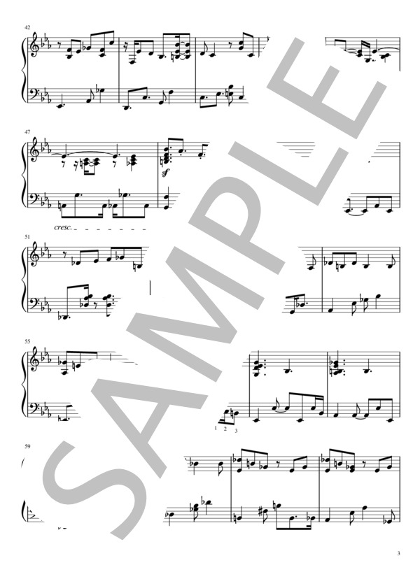 TOKYO (椎名 林檎) / ピアノソロ 上級 - サンプル譜面 3/5