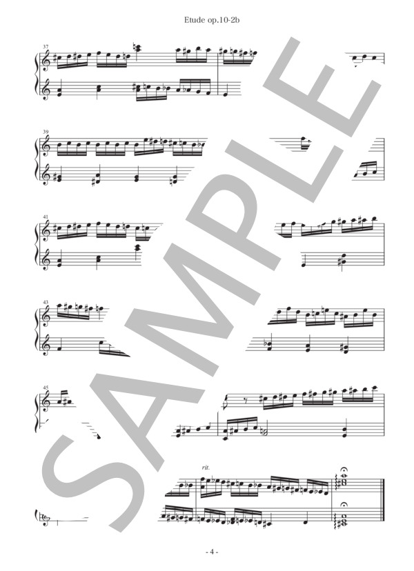 【25音】ショパン エチュードop.10-2によるトイピアノ練習曲 [中級編   /   Medium] <トイピアノ楽譜> (フレデリック・ショパン) / トイピアノ / チェレスタ 中〜上級 - サンプル譜面 4/4