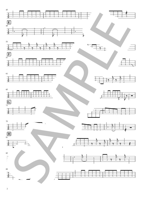 【ベースTAB譜】チェリボム / SILENT SIREN (Silent Siren) / エレキベース 初〜中級 - サンプル譜面 2/4