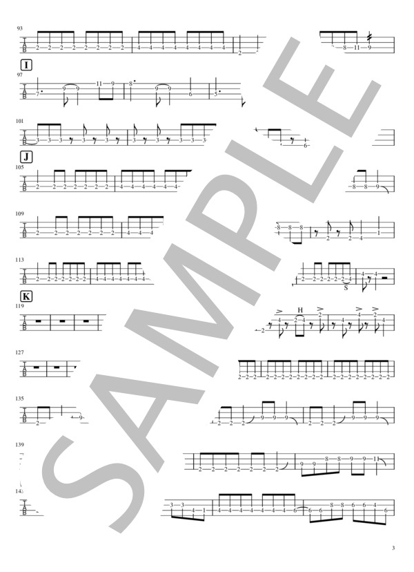 【ベースTAB譜】チェリボム / SILENT SIREN (Silent Siren) / エレキベース 初〜中級 - サンプル譜面 3/4