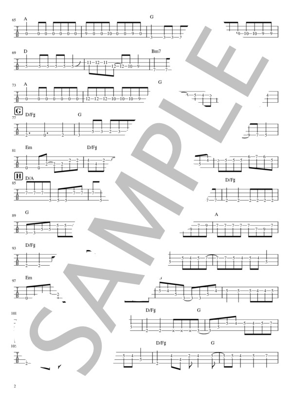 【ベースTAB譜】天体観測 / BUMP OF CHICKEN / エレキベース 中級 - サンプル譜面 2/4