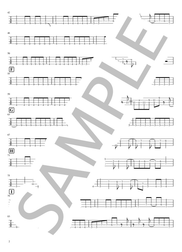 楽譜 ベースtab譜 Sailing Day Bump Of Chicken Bump Of Chicken エレキベース 中級 Piascore 楽譜ストア