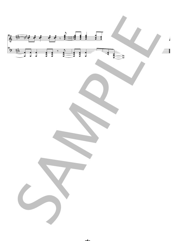 Hands (オーイシマサヨシ) / ピアノソロ 中級 - サンプル譜面 4/4