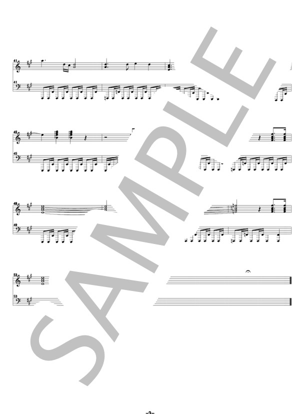 ウルトラマンメビウス(TVサイズ） (Project DMM with ウルトラ防衛隊) / ピアノソロ 中級 - サンプル譜面 3/3