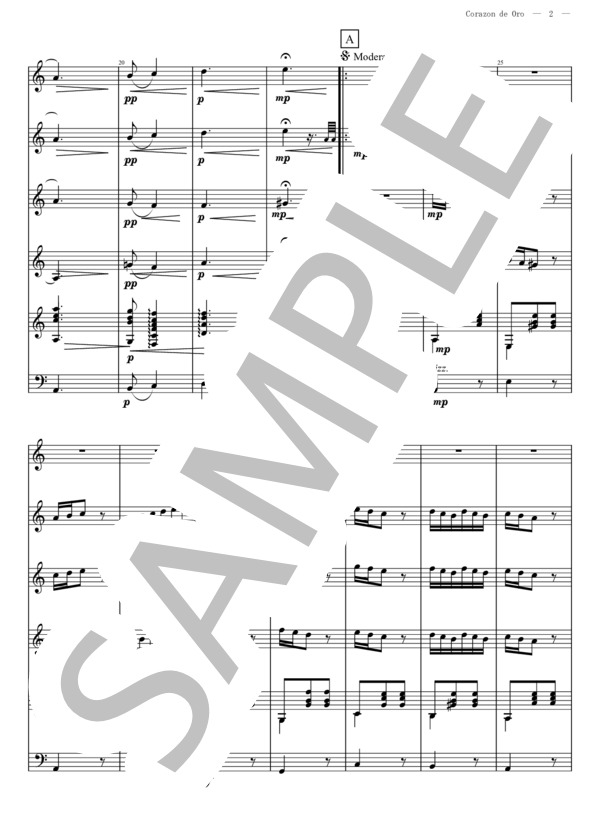 黄金の心 (フランシスコ・カナロ) / マンドリン 中級 - サンプル譜面 2/5