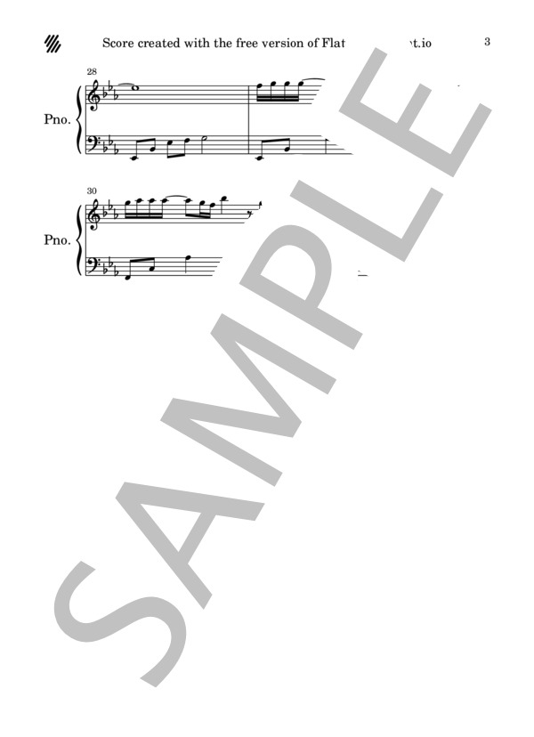 もしもピアノが弾けたなら (西田 敏行) / ピアノソロ 初〜中級 - サンプル譜面 3/3