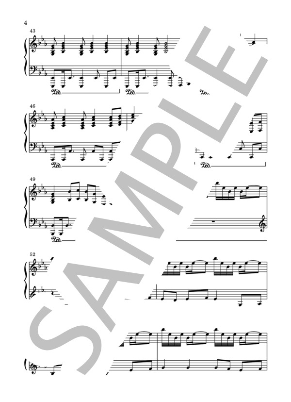 みんながみんな英雄 (AI) / ピアノソロ 中〜上級 - サンプル譜面 4/5