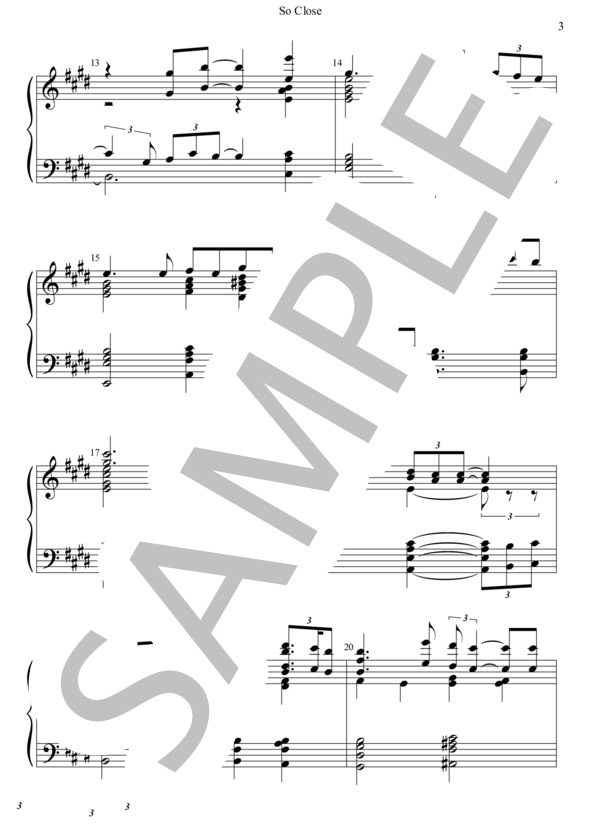 そばにいて ～So Close～【4,5,6オクターブ】 (アラン・メンケン) / ミュージックベル 中〜上級 - サンプル譜面 3/5