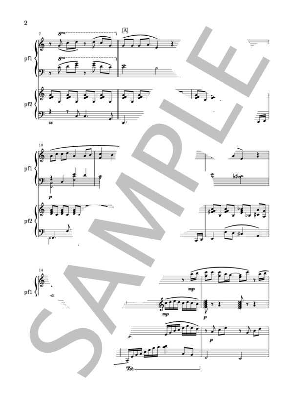 WITH LOVE (滝沢 秀明) / ピアノ2台4手 上級 - サンプル譜面 2/5