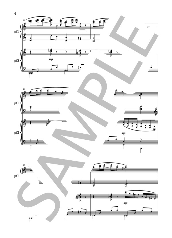 WITH LOVE (滝沢 秀明) / ピアノ2台4手 上級 - サンプル譜面 4/5