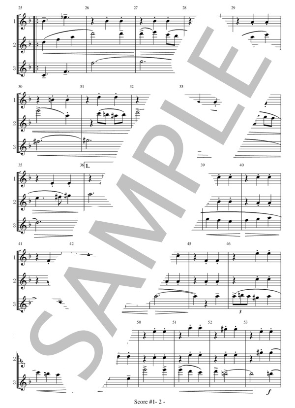 <Easy Trio Set>人生のメリーゴーランド（「ハウル の動く城」 より） (久石 譲) / 全て 入門〜初級 - サンプル譜面 2/5