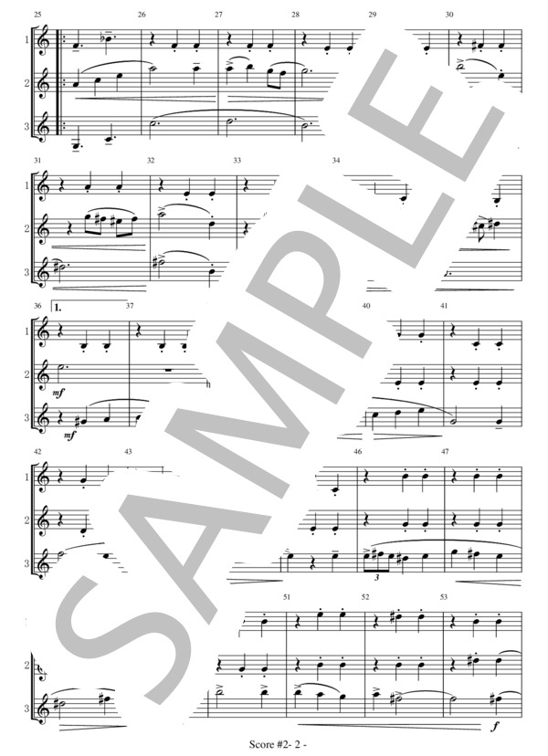 <Easy Trio Set>人生のメリーゴーランド（「ハウル の動く城」 より） (久石 譲) / 全て 入門〜初級 - サンプル譜面 5/5