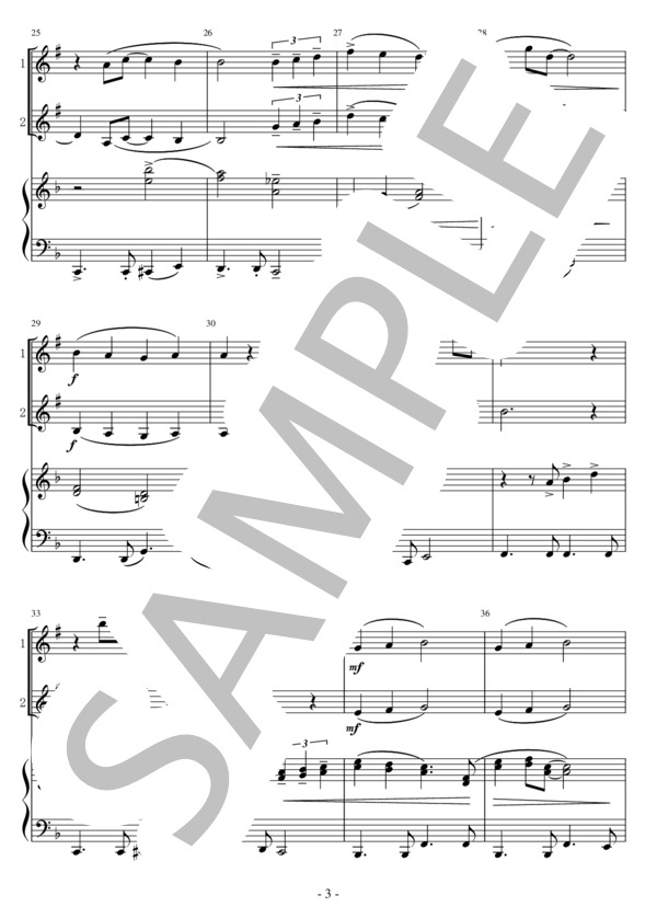 （「アラジン」より）ア・ホール・ニュー・ワールド（クラリネット2重奏とピアノ） (アラン・メンケン) / アンサンブルピアノ＋他楽器 初〜中級 - サンプル譜面 3/5