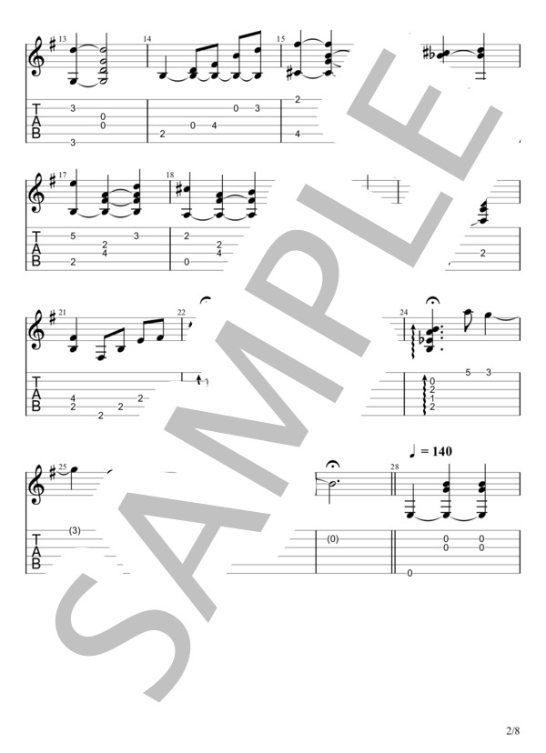 人生のメリーゴーランド (久石 譲) / ギターソロ 中〜上級 - サンプル譜面 2/5