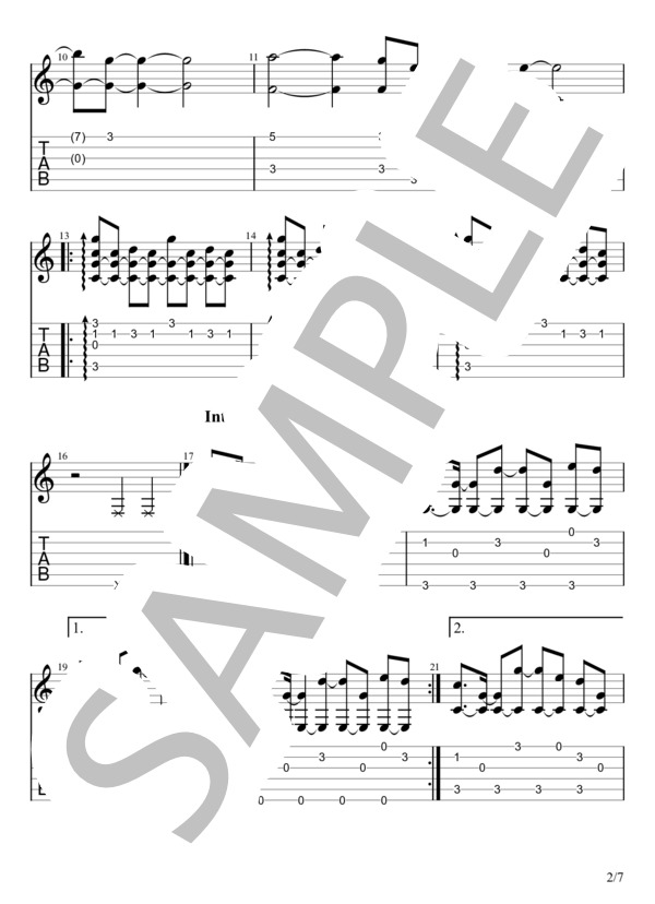 Remember Me (MAN WITH A MISSION) / ギターソロ 初級 - サンプル譜面 2/5