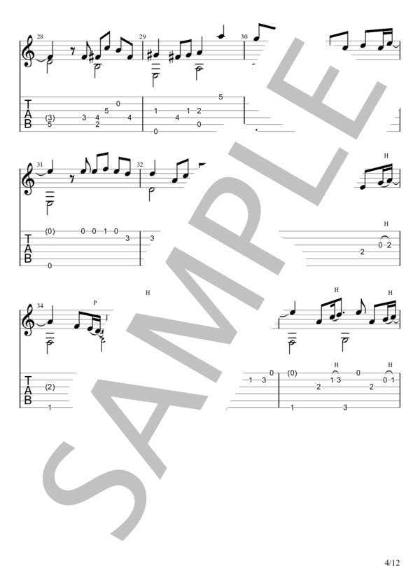 カムパネルラ (米津 玄師) / ギターソロ 初〜中級 - サンプル譜面 4/5