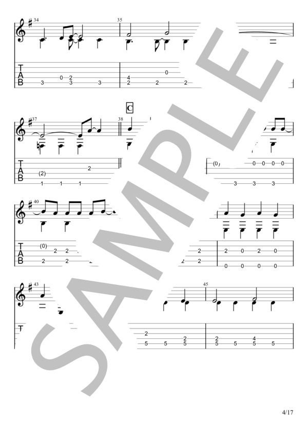 STUPiD (BiS) / ギターソロ 中級 - サンプル譜面 4/5