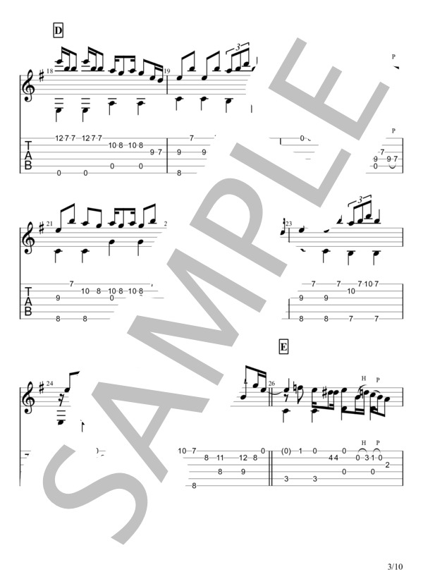 ヴィラン (てにをは) / ギターソロ 中〜上級 - サンプル譜面 3/5