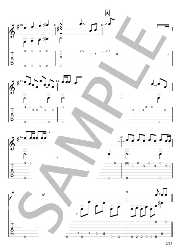 ロキ (みきとP) / ギターソロ 中〜上級 - サンプル譜面 2/5