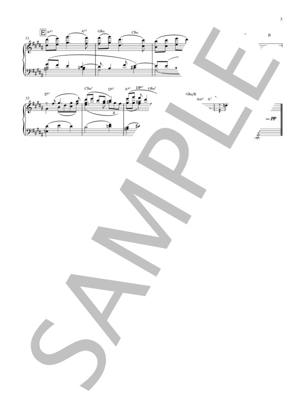 大河ドラマ『春日局』テーマ音楽 (NHK交響楽団) / ピアノソロ 中〜上級 - サンプル譜面 3/3