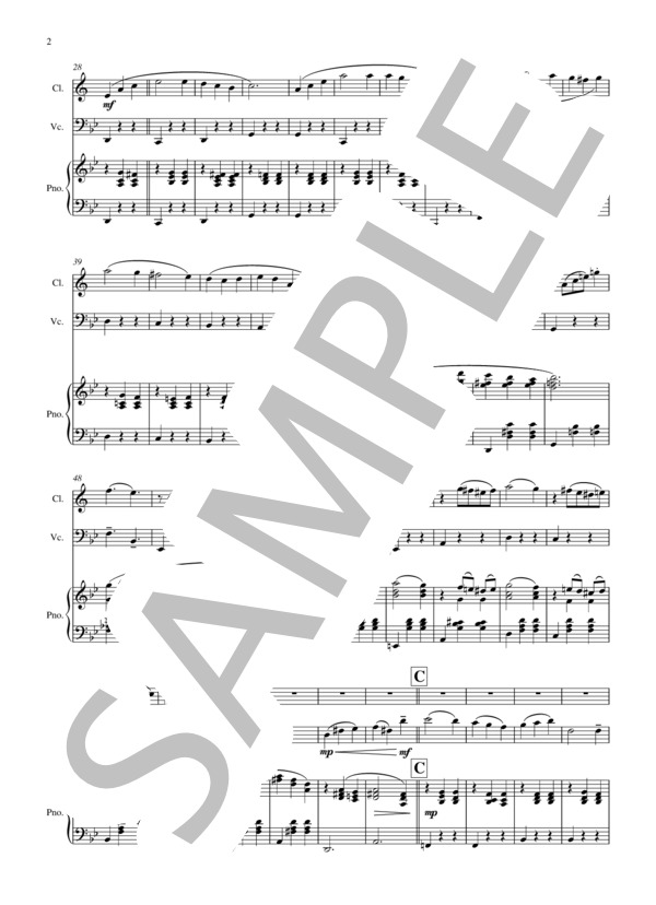 『人生のメリーゴーランド』(2004) 久石 譲 / アンサンブルピアノ＋他楽器 中〜上級 - サンプル譜面 2/5