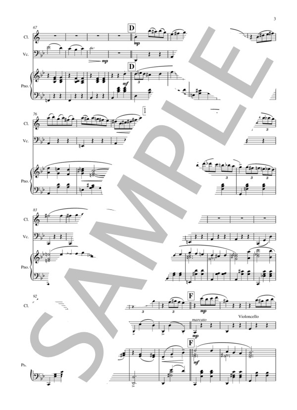 『人生のメリーゴーランド』(2004) 久石 譲 / アンサンブルピアノ＋他楽器 中〜上級 - サンプル譜面 3/5