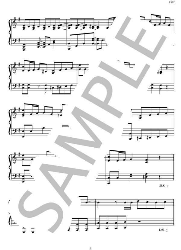 1582 (KAT-TUN ) / ピアノソロ 中〜上級 - サンプル譜面 4/5