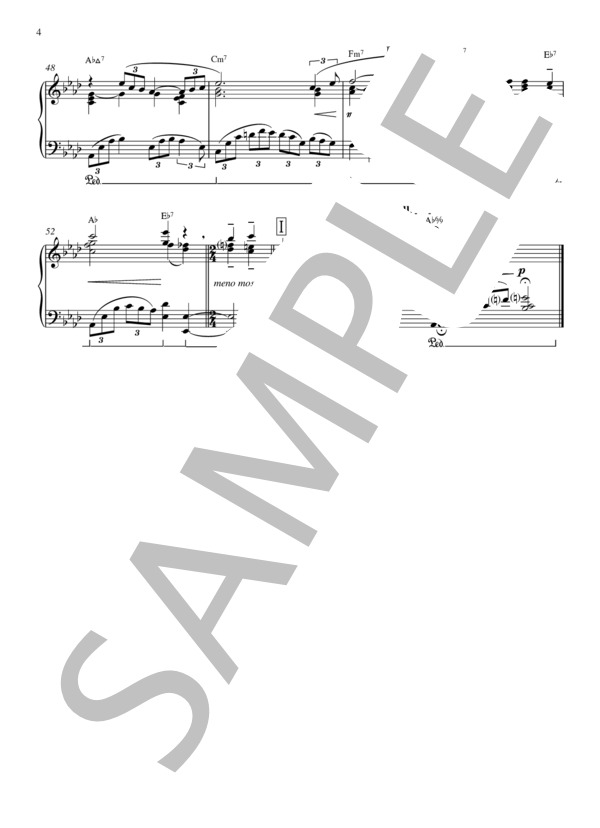 『君こそわが命』(1967) 水原 弘 / ピアノソロ 中〜上級 - サンプル譜面 4/4