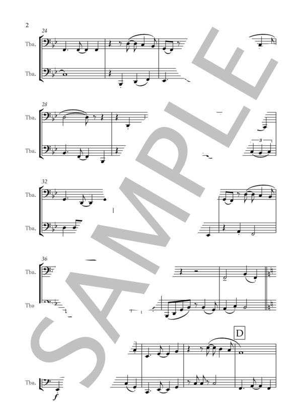 楽譜 チューバ2重奏 アンダー ザ シー Samuel E Wright アンサンブル金管 中級 Piascore 楽譜ストア