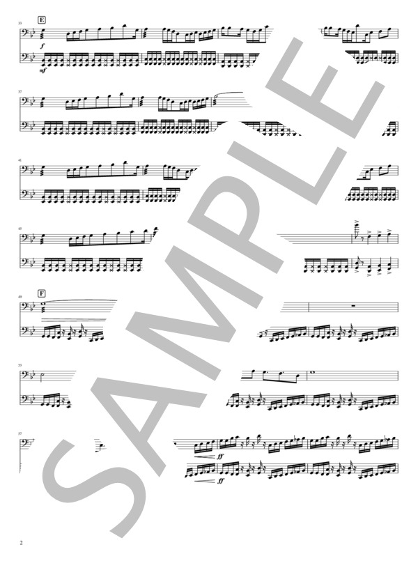 Recollection for Cello Duo (吉田 大将) / マンドリン 中〜上級 - サンプル譜面 2/3