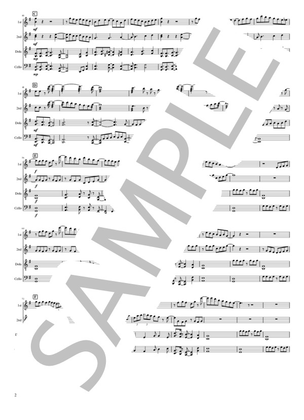 マンドリン属の為の「アイリスの夢」 (吉田 大将) / 中〜上級 - サンプル譜面 2/5