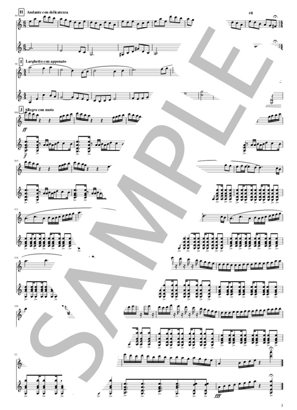 Astro Notes Prolog for Mandolin Duo (吉田 大将) / マンドリン 上級 - サンプル譜面 3/5