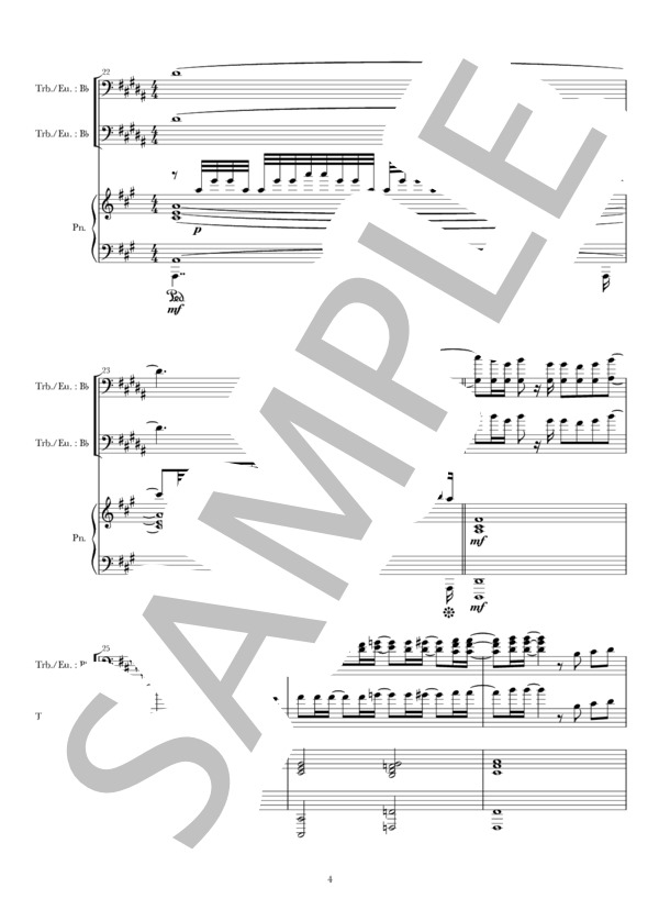 I LOVE ...(Tb(Eu)&Pf) (Official髭男dism) / トロンボーン 上級 - サンプル譜面 4/5