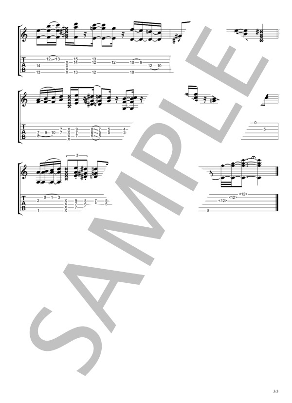 keep.. (テラウチ ユウスケ) / ギターソロ 中級 - サンプル譜面 3/3