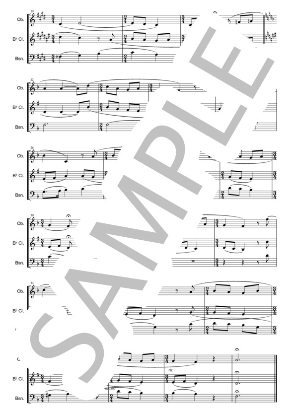 この道 (山田 耕作) / アンサンブル木管 中級 - サンプル譜面 2/2