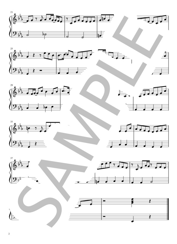 【初級】夜に駆ける〜YOASOBI〜 / ピアノソロ 初級 - サンプル譜面 2/2