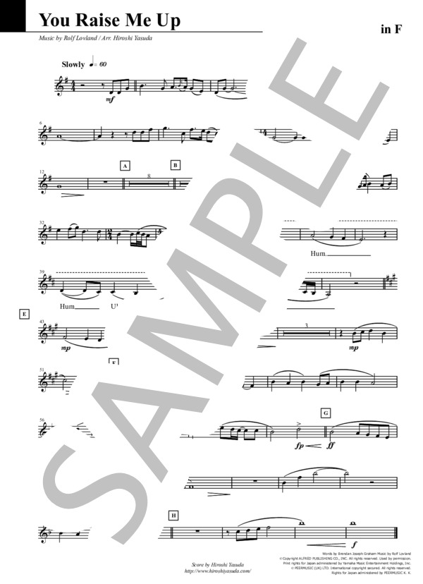 You Raise Me Up (Inst Solo) (SECRET GARDEN) / その他 中級 - サンプル譜面 4/4