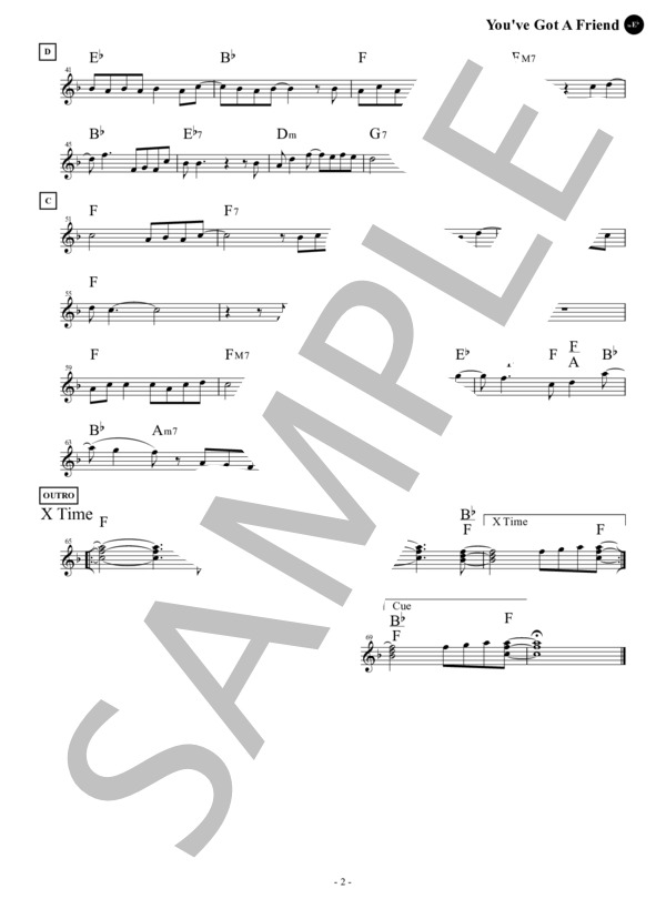 楽譜】You've got a Friend in E♭ / ユーヴ・ゴット・ア・フレンド