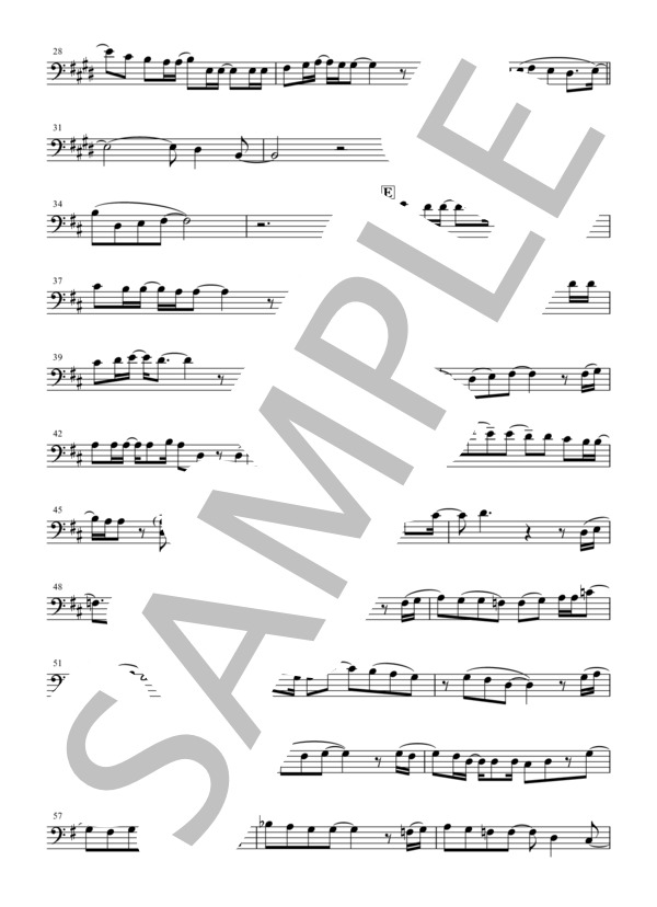 炎 HOMURA  /  LiSA Soloユーフォニアムとピアノのための (コードネーム付き） / アンサンブルピアノ＋他楽器 中級 - サンプル譜面 2/5