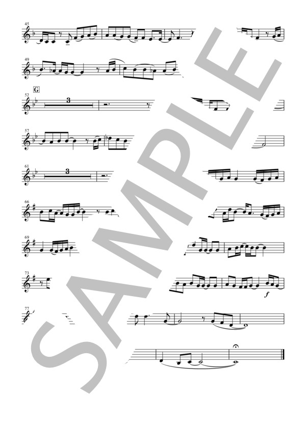 楽譜】炎 HOMURA / LiSA Soloホルンとピアノのための ※Key=Gm コード