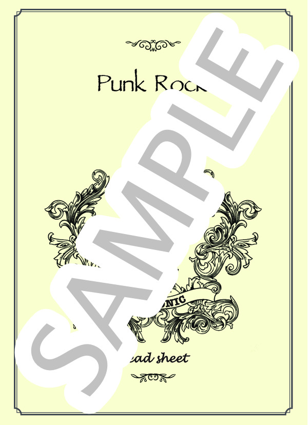 パンク・ロック THE BLUE HEARTS【メロディー譜・LEAD SHEET】 / その他 - サンプル譜面 1/4