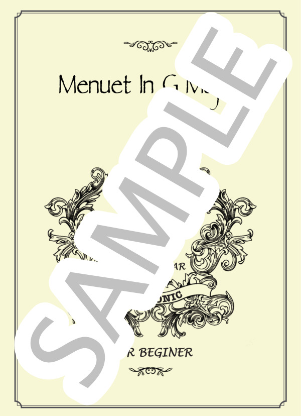 MENUET IN G MAJOR J.S BACH【SOLO GUITAR-FOR BEGINNER】 (ヨハン・セバスチャン・バッハ) / ギターソロ 入門〜初級 - サンプル譜面 1/5
